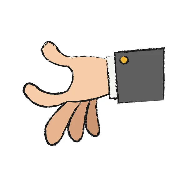 Elszigetelt emberi kéz design — Stock Vector