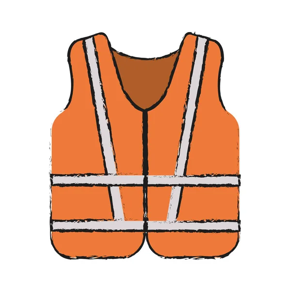 Jacke mit industriellem Sicherheitsdesign — Stockvektor