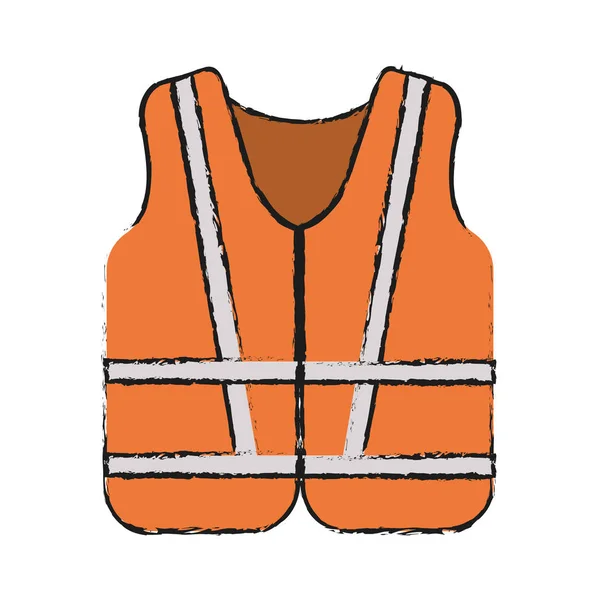 Chaqueta de diseño de seguridad industrial — Vector de stock