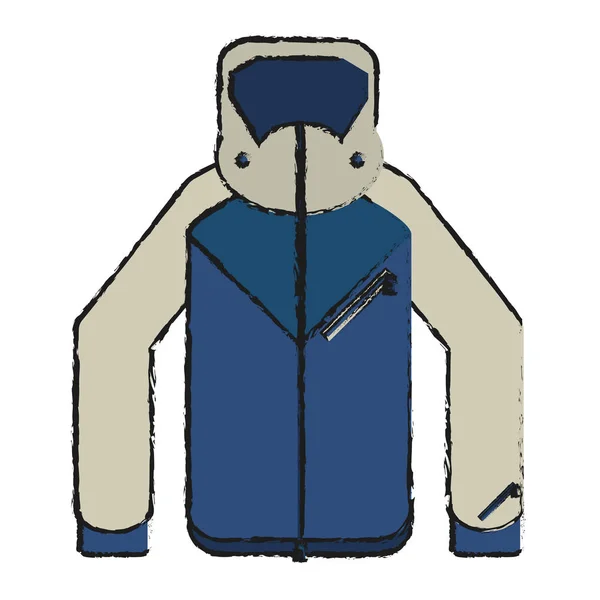 Куртка зимней ткани — стоковый вектор