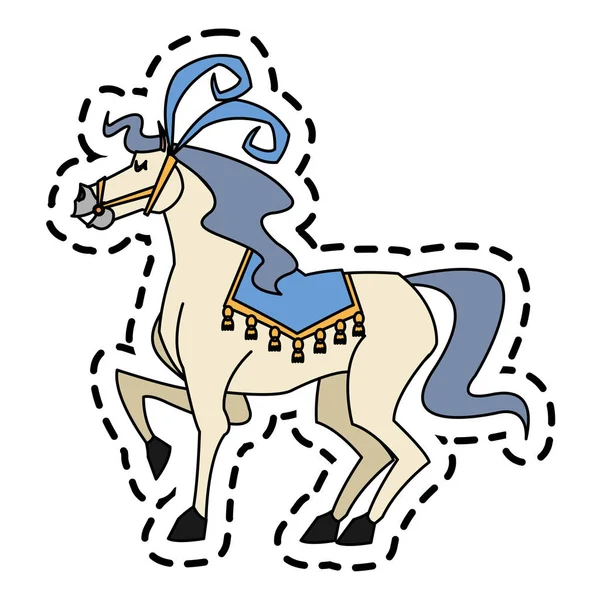 Izolované cirkus koně designu — Stockový vektor