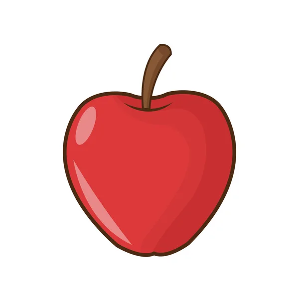 Isoliertes Apfelfruchtdesign — Stockvektor