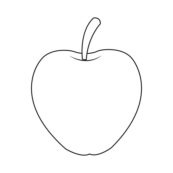 Diseño aislado de fruta de manzana — Vector de stock