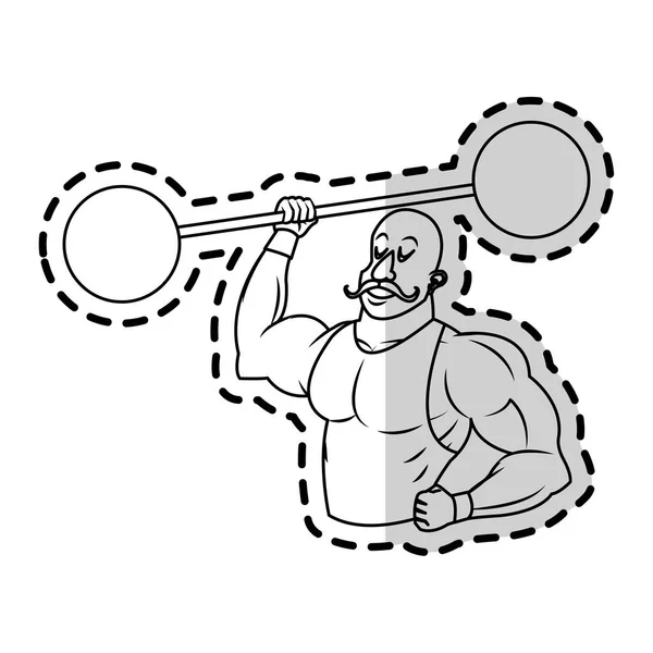 Isolé cirque force homme conception — Image vectorielle