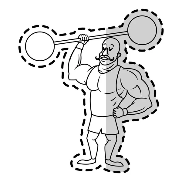 Design de homem de força de circo isolado — Vetor de Stock