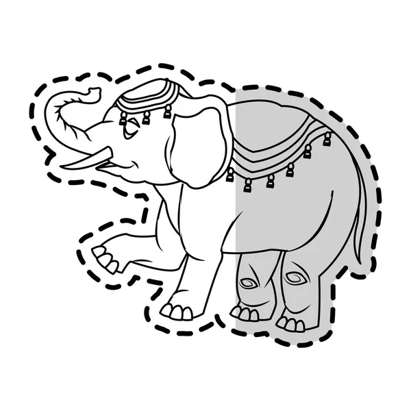 Isolated circus elephant design — Stock Vector
