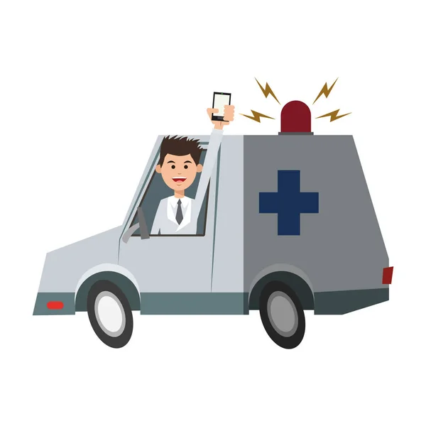Izolované ambulance design — Stockový vektor