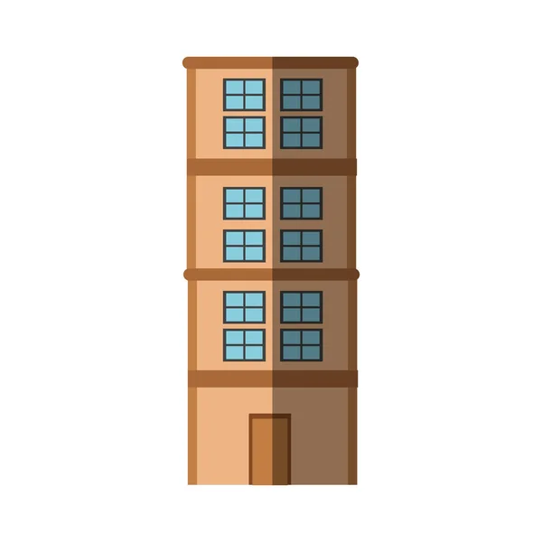 Geïsoleerd gebouw toren ontwerp — Stockvector