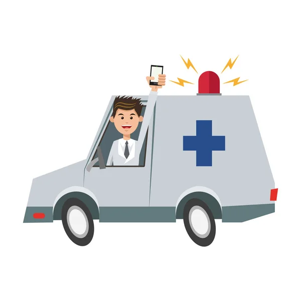 Isolated ambulance design — Stock Vector