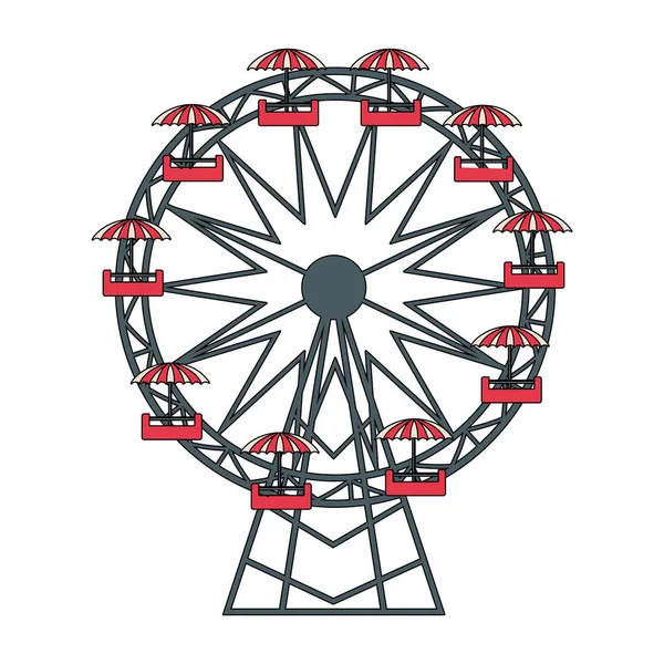 Conception isolée de la roue ferris — Image vectorielle