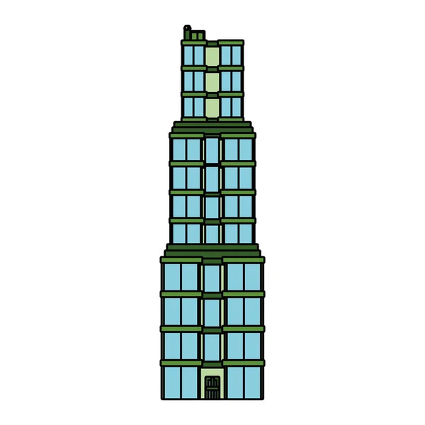 고립 된 건물 타워 디자인 — 스톡 벡터
