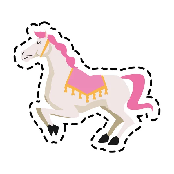 Izolované karneval koně designu — Stockový vektor