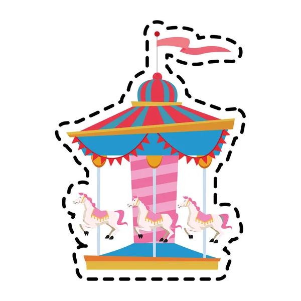Απομονωμένη Καρναβάλι carousel design — Διανυσματικό Αρχείο