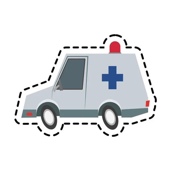 İzole ambulans tasarım — Stok Vektör