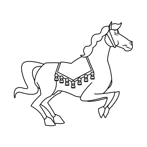 分離カーニバル馬デザイン — ストックベクタ