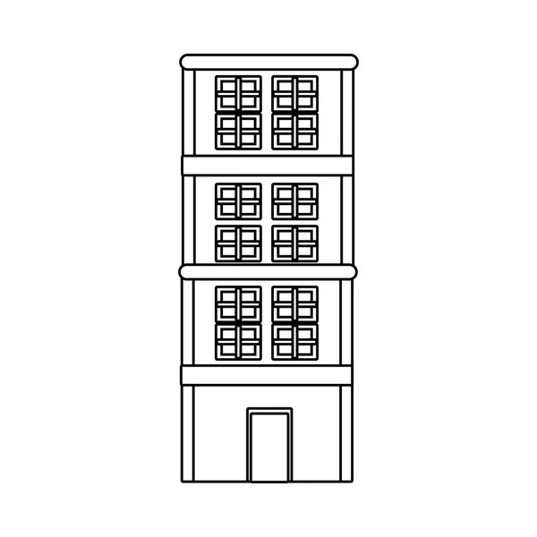 Projeto isolado da torre de construção — Vetor de Stock