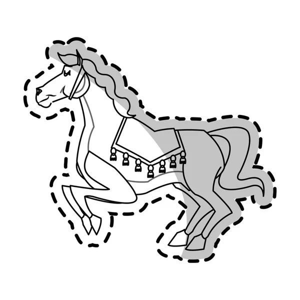 Σχέδιο άλογο απομονωμένες Καρναβάλι — Διανυσματικό Αρχείο