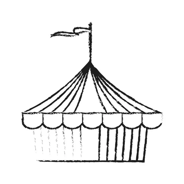격리 된 카니발 텐트 디자인 — 스톡 벡터