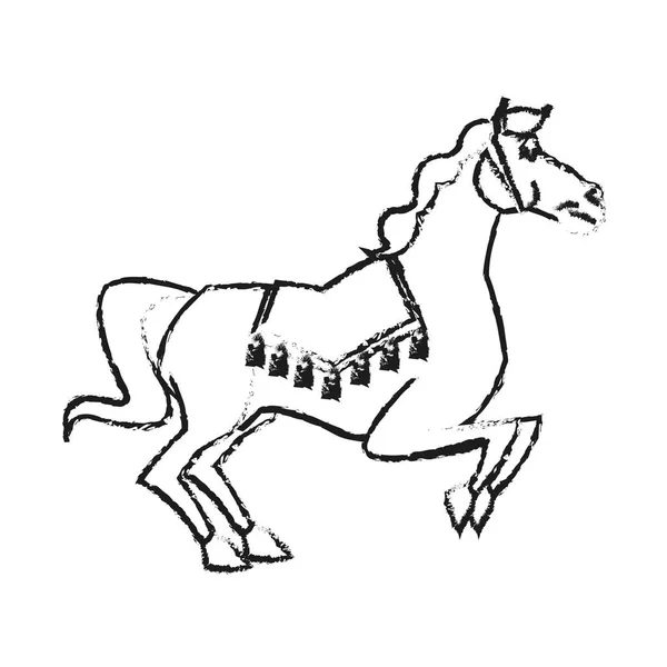 Design de cavalo de carnaval isolado — Vetor de Stock