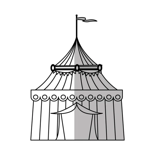 격리 된 카니발 텐트 디자인 — 스톡 벡터