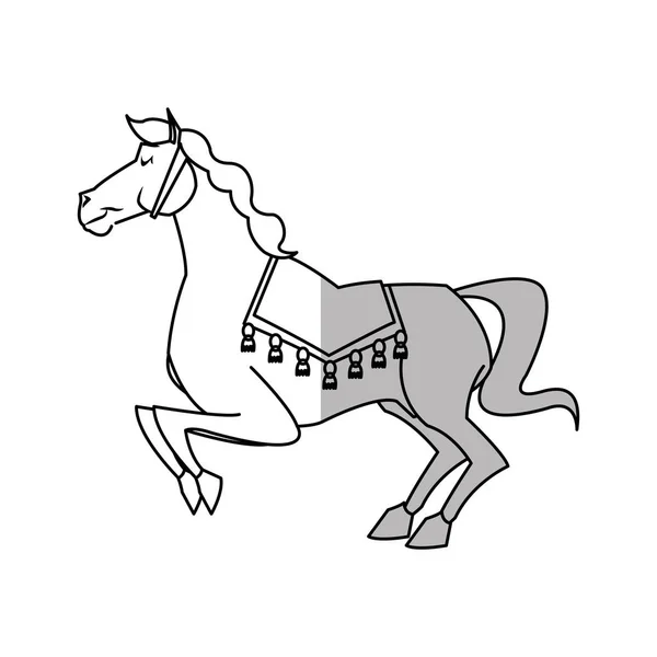 Diseño de caballo de carnaval aislado — Vector de stock