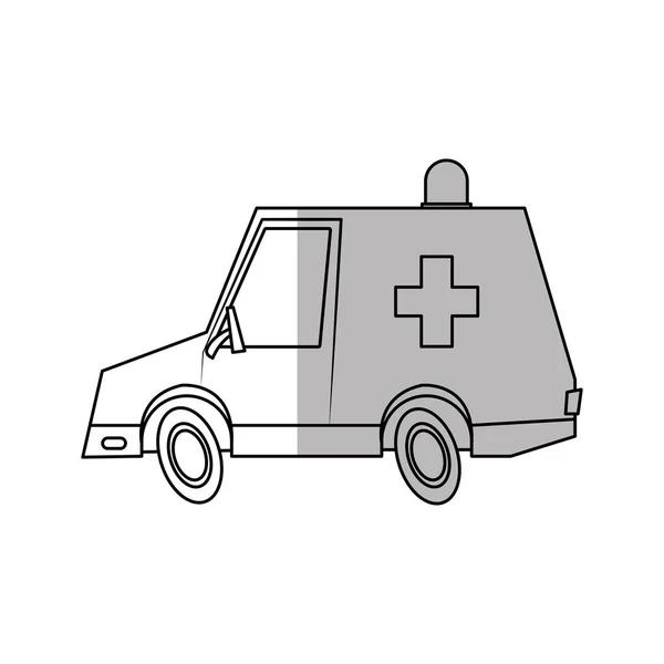 Diseño de ambulancia aislada — Vector de stock