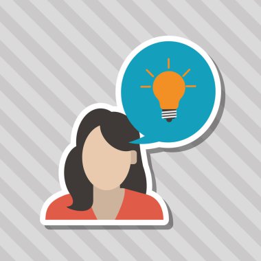 Büyük fikir ve ampul simgesi tasarım