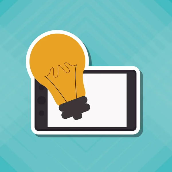 Big idea and light bulb icon design — Stock Vector