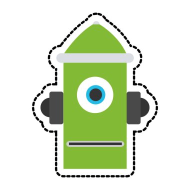 İzole robot çizgi film tasarımı