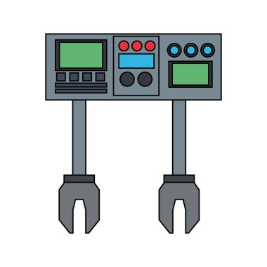 İzole robot çizgi film tasarımı