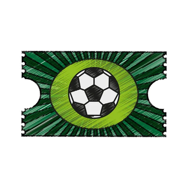 Billet isolé de conception de football — Image vectorielle