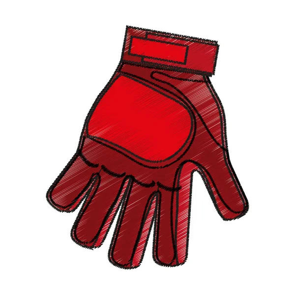 Vereinzelter Handschuh im Fußballdesign — Stockvektor