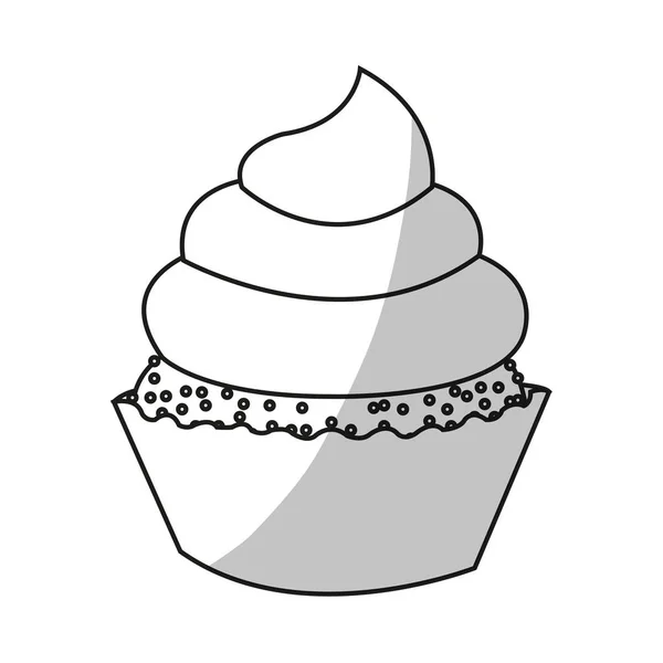 Design de cupcake isolado — Vetor de Stock