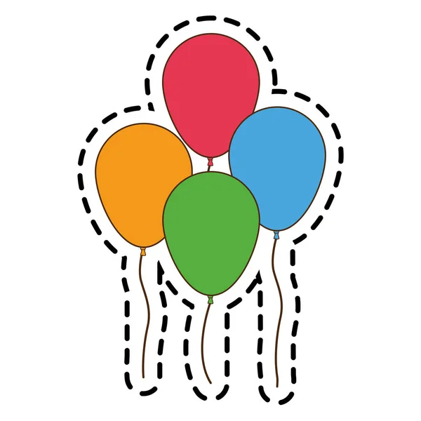 Balões isolados de design de aniversário —  Vetores de Stock