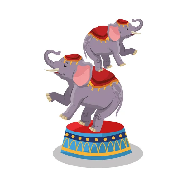 Éléphant de cirque et de carnaval — Image vectorielle