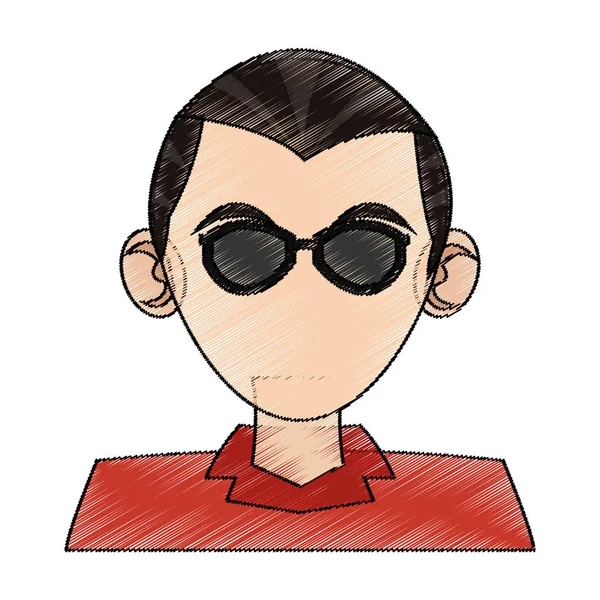 Isolé homme avatar design — Image vectorielle