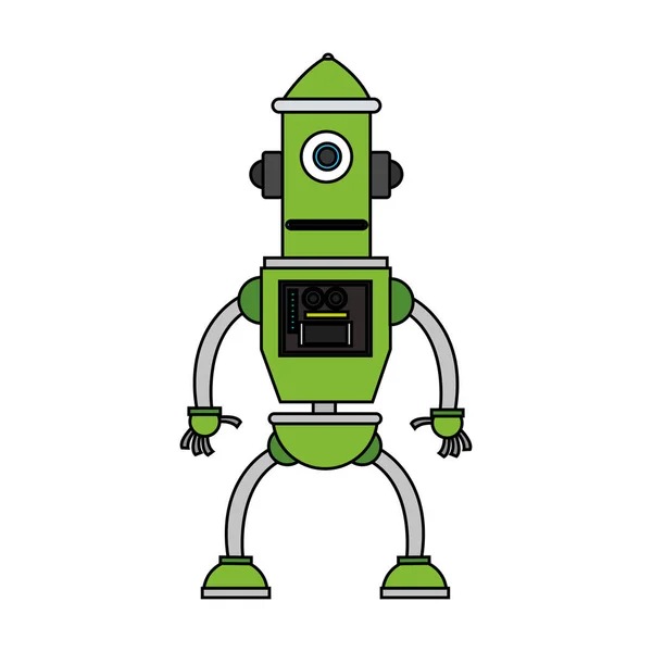 Geïsoleerde robot cartoon design — Stockvector