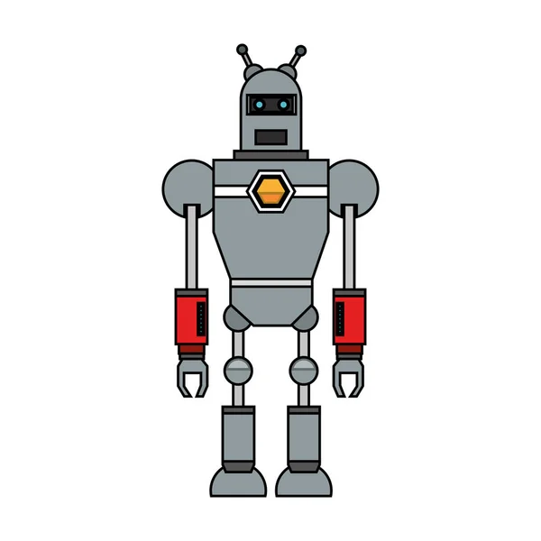 Diseño de dibujos animados robot aislado — Archivo Imágenes Vectoriales