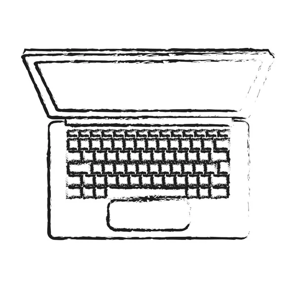 Conception de dispositif d'ordinateur portable isolé — Image vectorielle