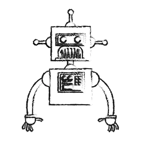 分離ロボット漫画デザイン — ストックベクタ
