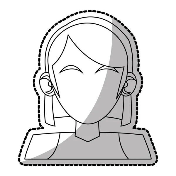 Femme isolée avatar design — Image vectorielle