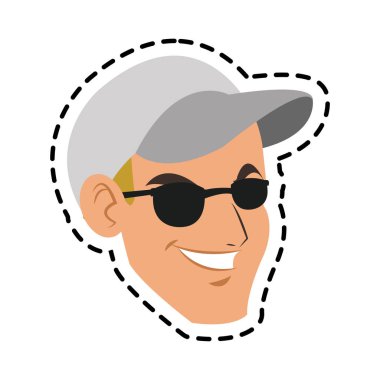 İzole edilmiş erkek çizgi film tasarımı