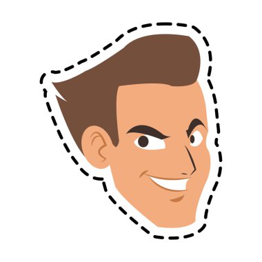 İzole edilmiş erkek çizgi film tasarımı