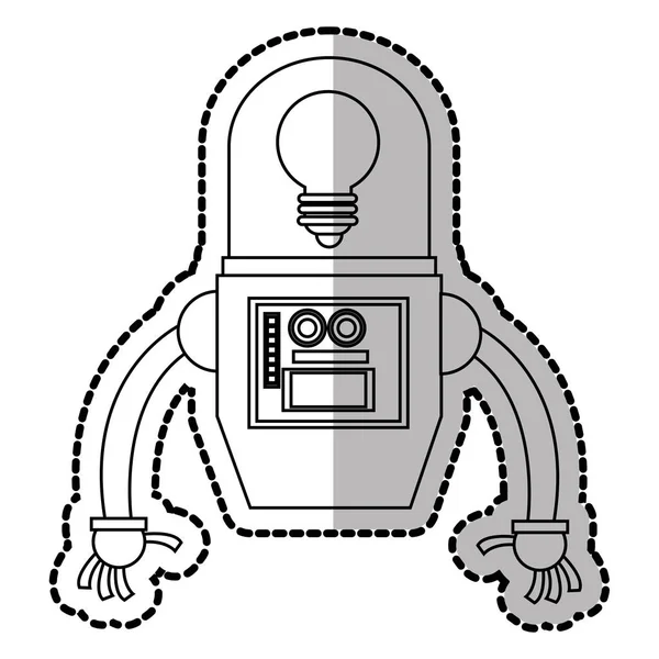 Diseño de dibujos animados robot aislado — Vector de stock