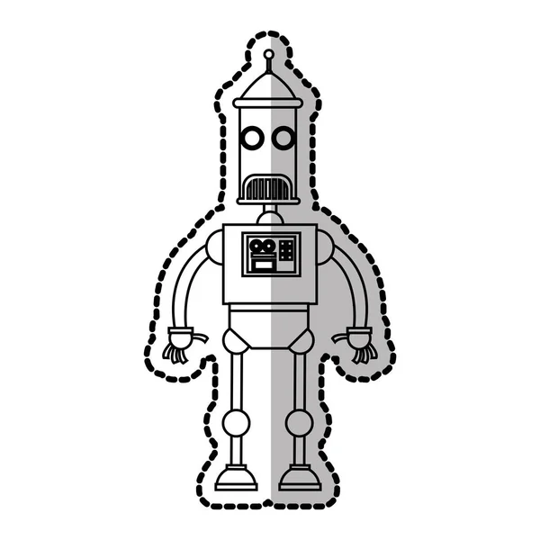 Isoliertes Roboter-Cartoon-Design — Stockvektor