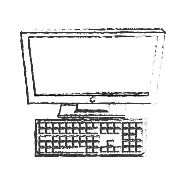 Konstrukcja urządzenia na białym tle komputera — Wektor stockowy