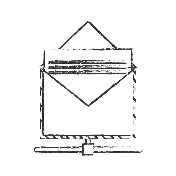 Design de envelope de e-mail isolado — Vetor de Stock