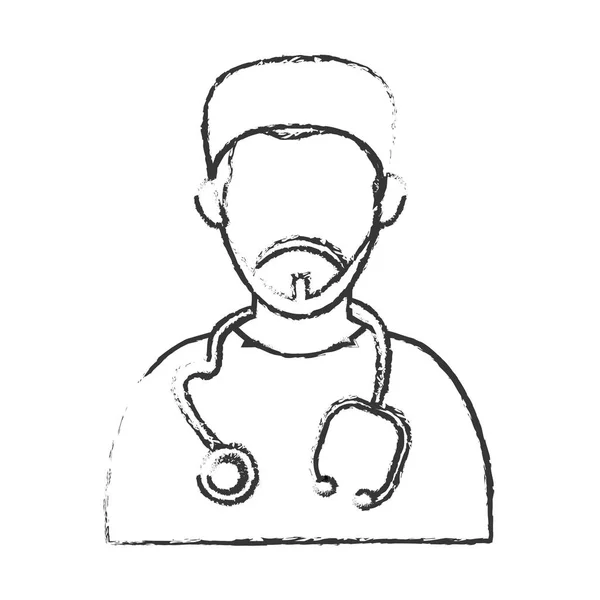 Conception de médecin isolé — Image vectorielle