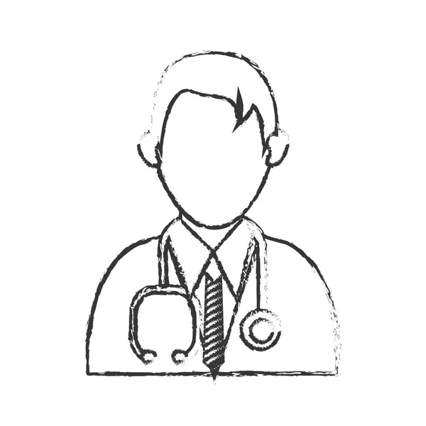 Conception de médecin isolé — Image vectorielle