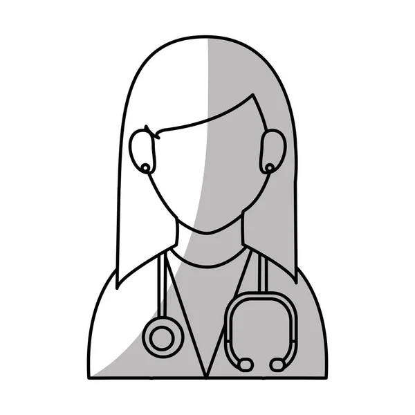 Isolated woman doctor design — Stock Vector